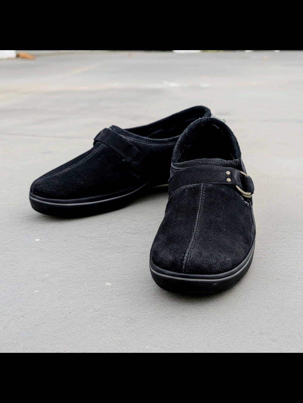 Keds Women's Black Suede Slip-On Loafers Size 9
